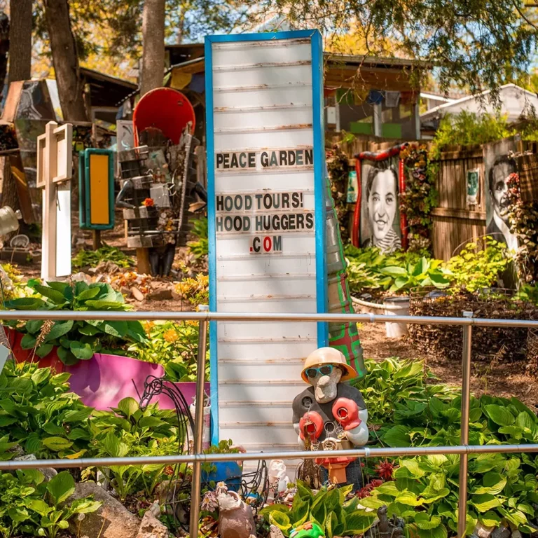 Peace Garden marquee sign